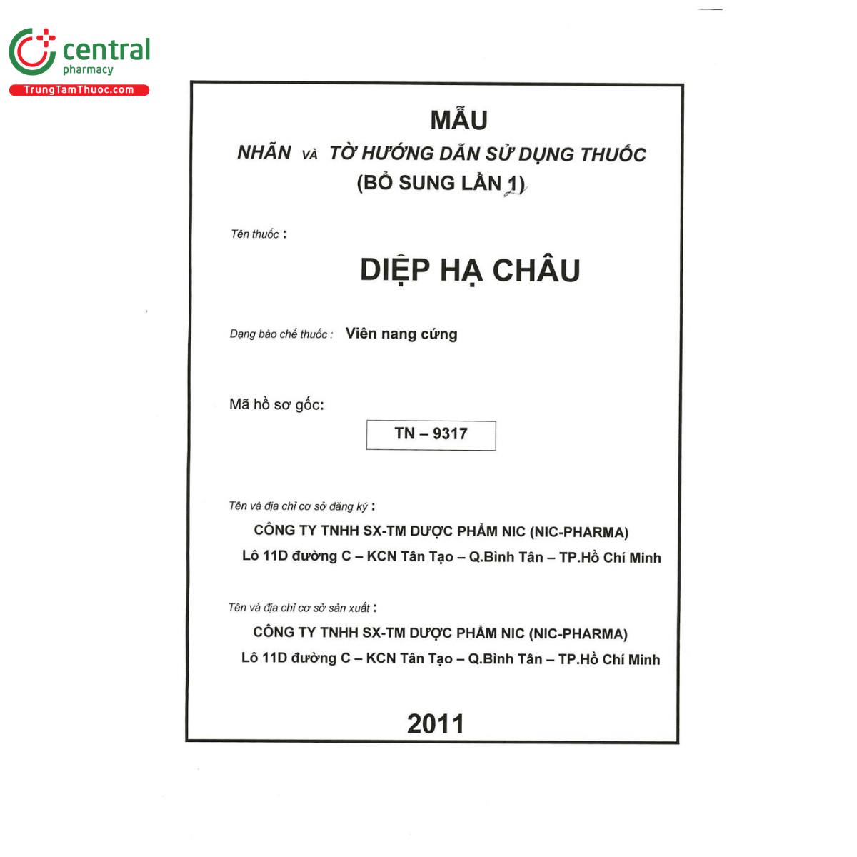 diep ha chau nic pharma 6 T8471 diep ha chau nic pharma 6 T8471