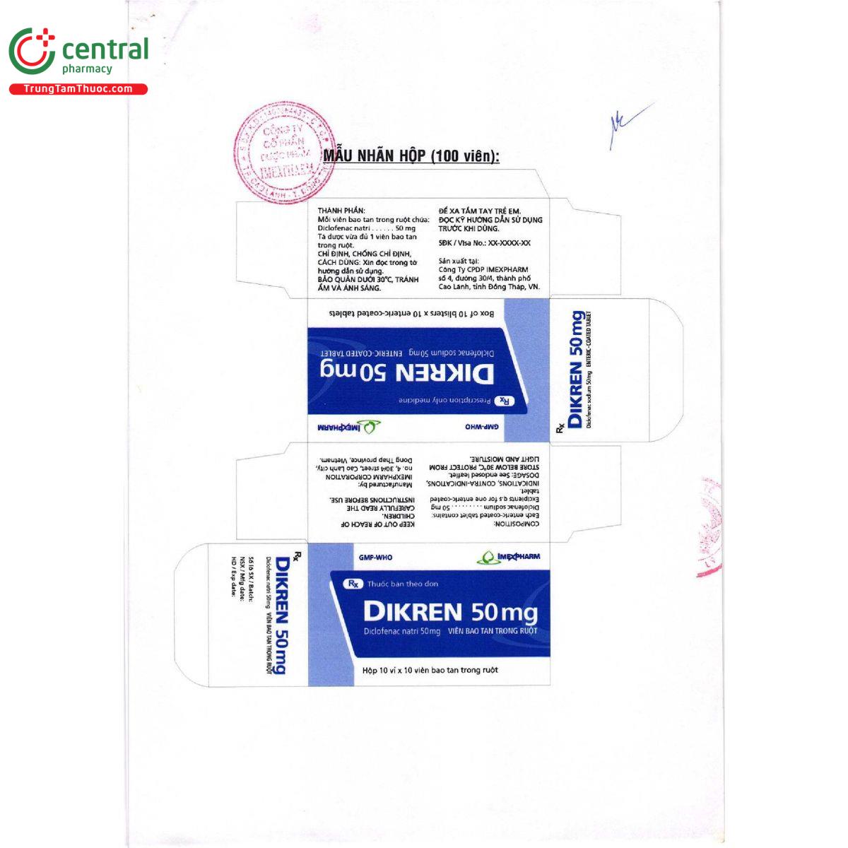 dikren 50mg 6 T7626