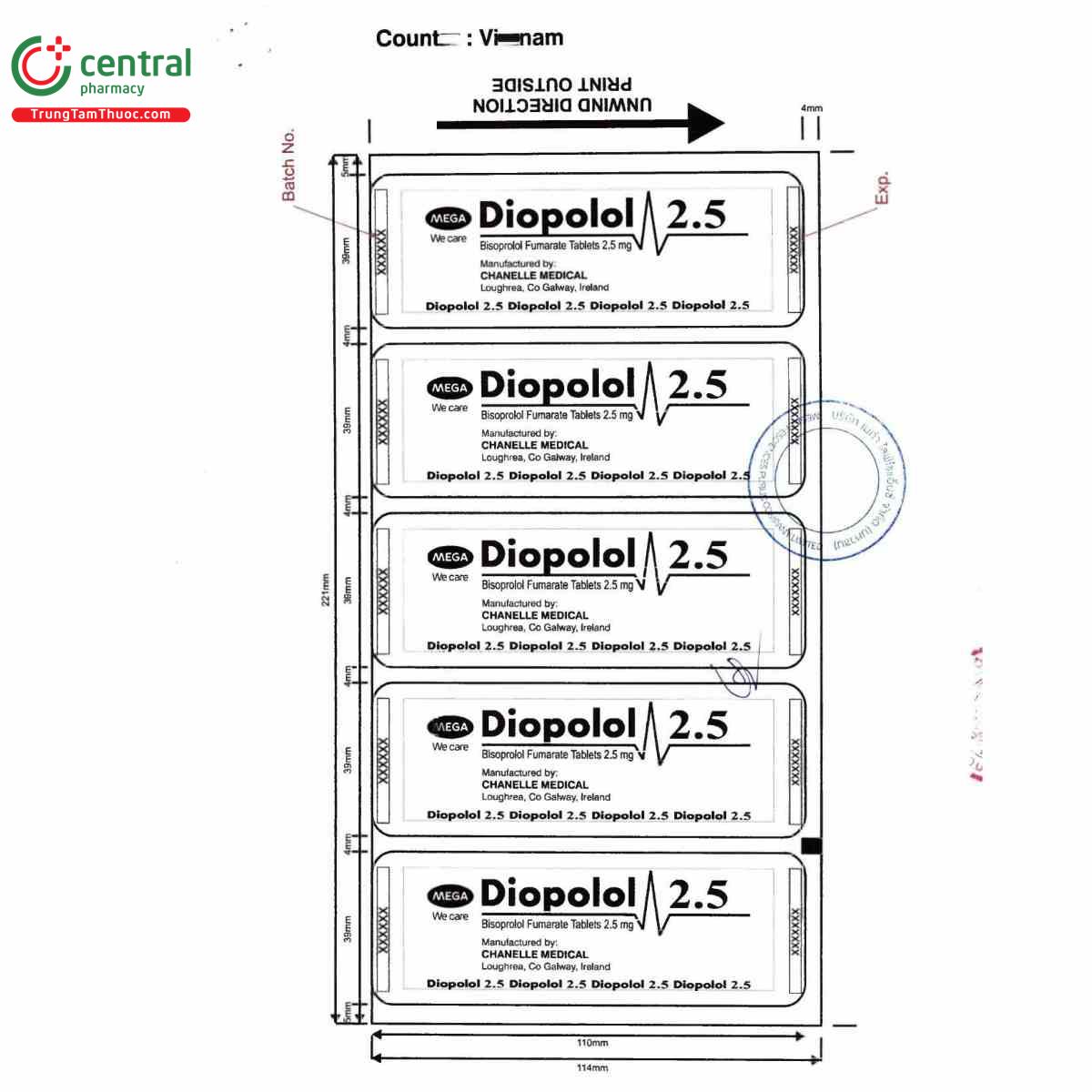 diopolol 25mg 2 H2800