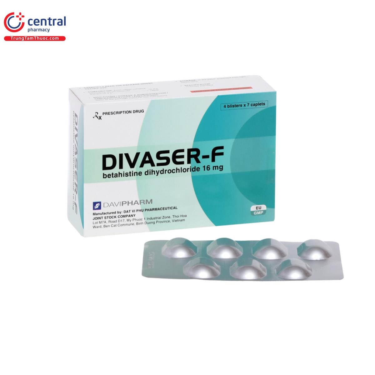 [CHÍNH HÃNG] Thuốc Divaser- F 16 mg - Thuốc điều trị chóng mặt