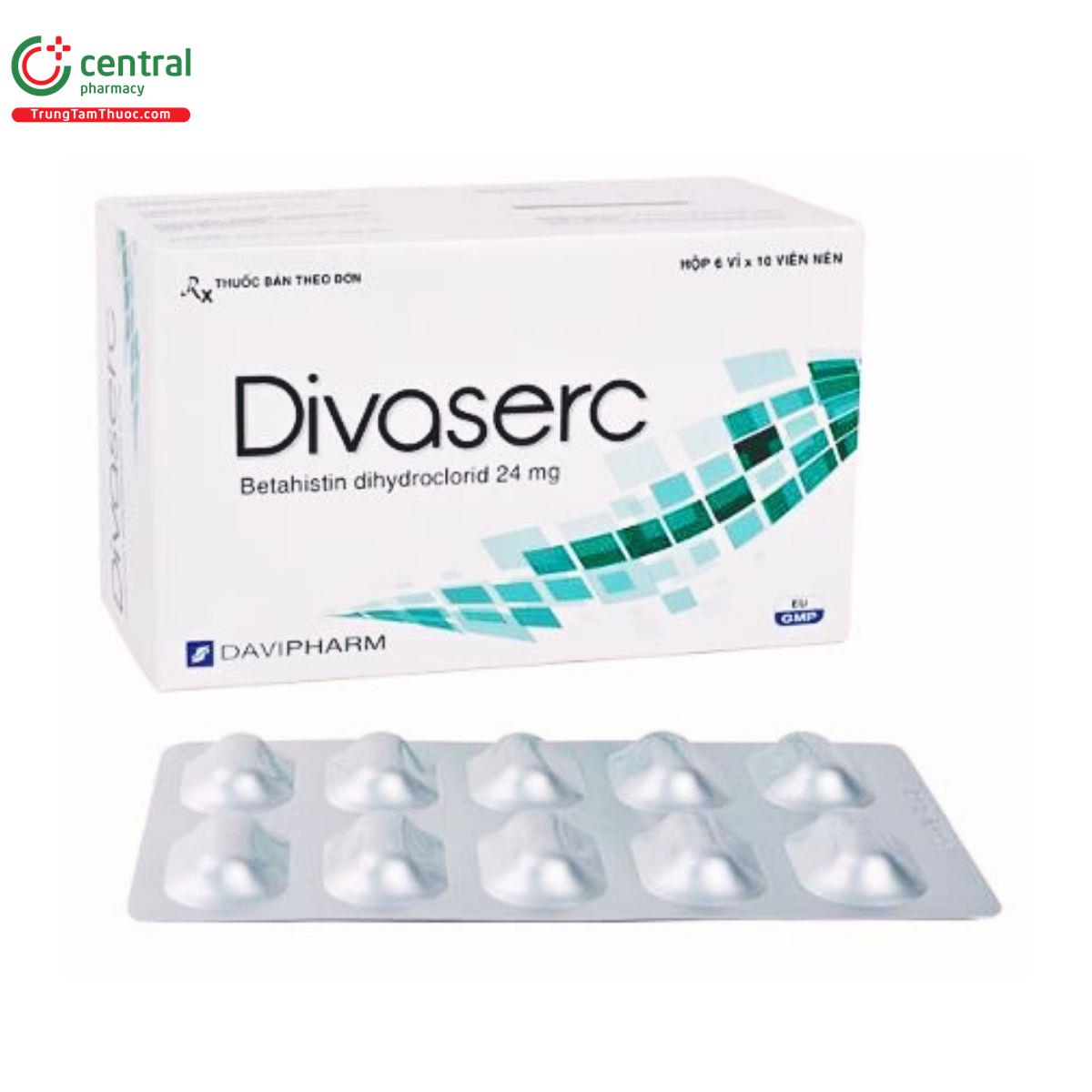 Thuốc Divaserc 24mg trị chóng mặt, ù tai, mất thính lực và buồn nôn
