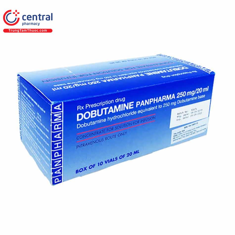 dobutamine panpharma 250mg2ml 4 D1621