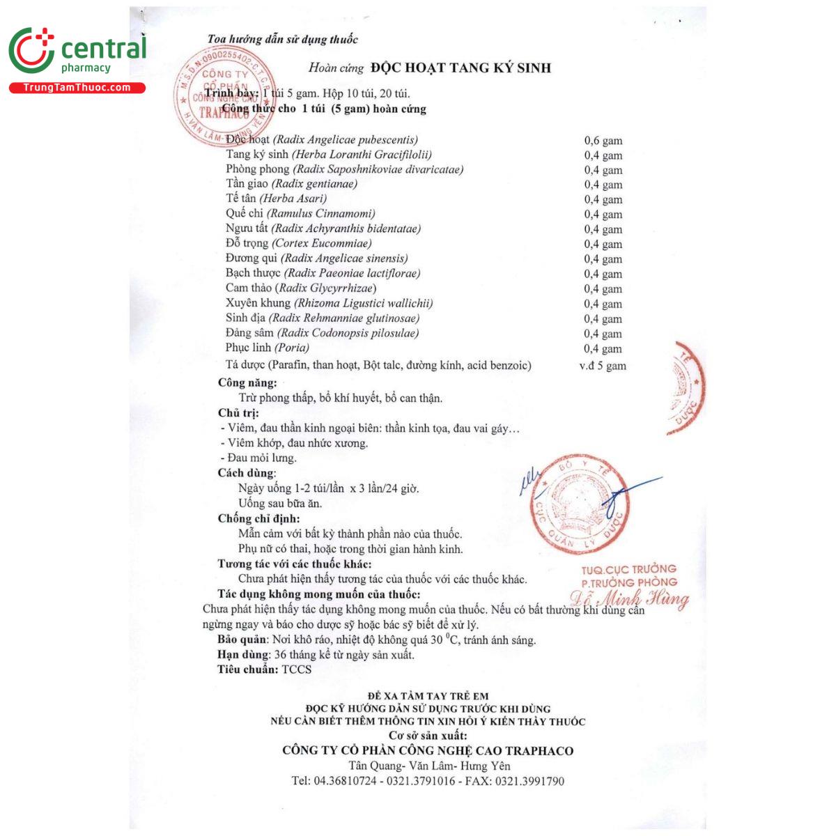 doc hoat tang ky sinh traphaco 10 P6115 doc hoat tang ky sinh traphaco 10 P6115
