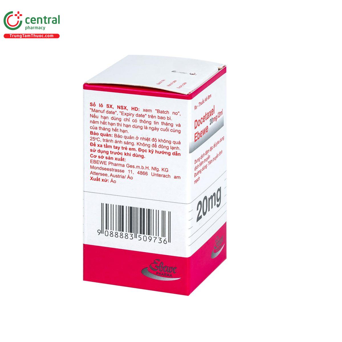 docetaxel ebewe 20mg 2ml 3 D1355