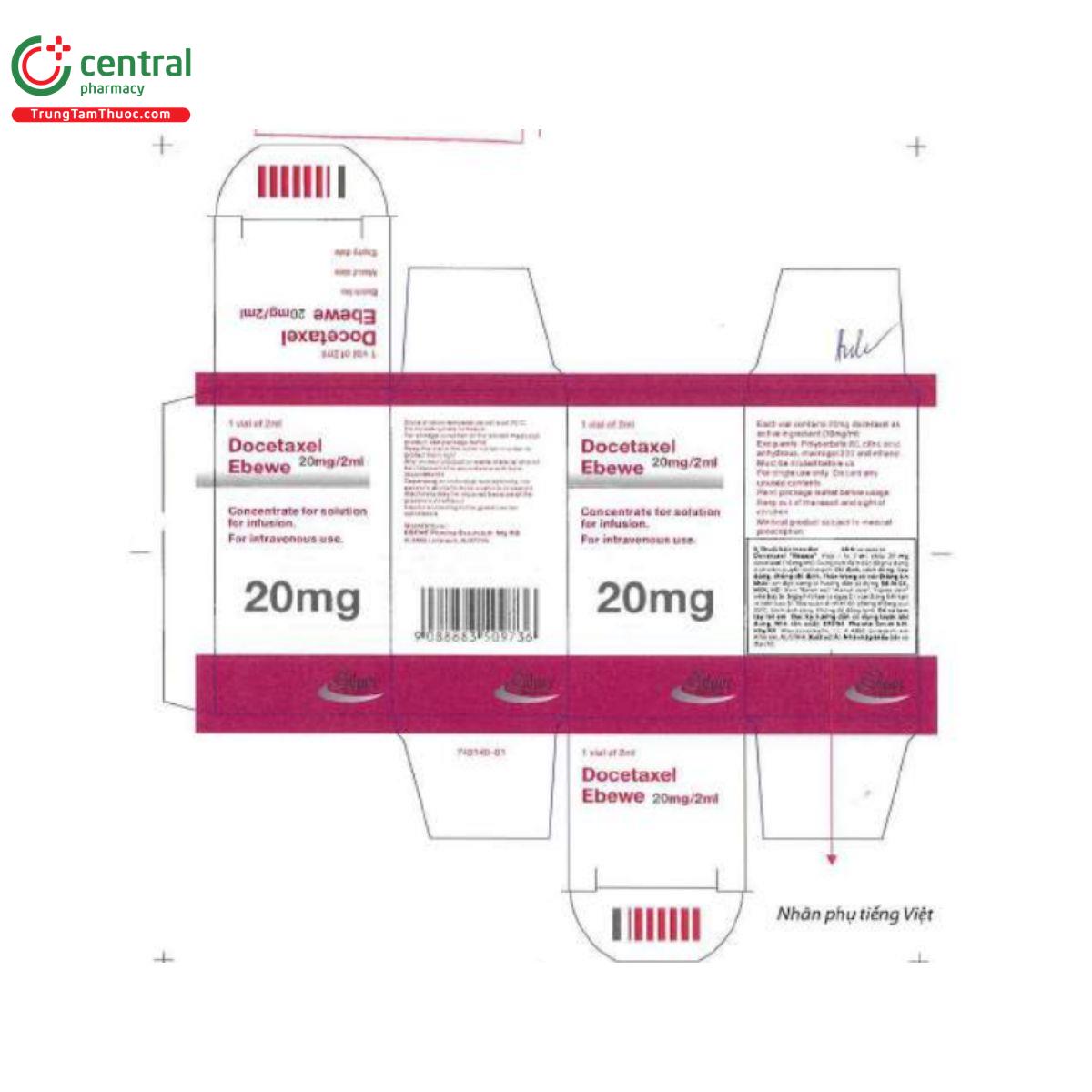 docetaxel ebewe 20mg 2ml 5 S7307