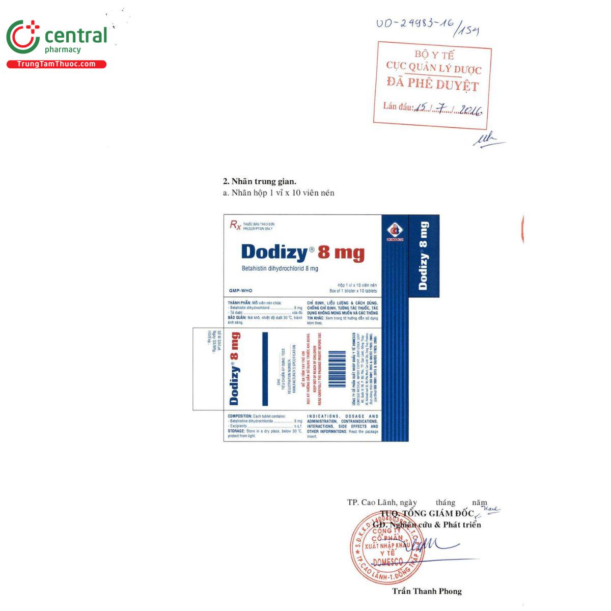 dodizy 8mg 4 H3700