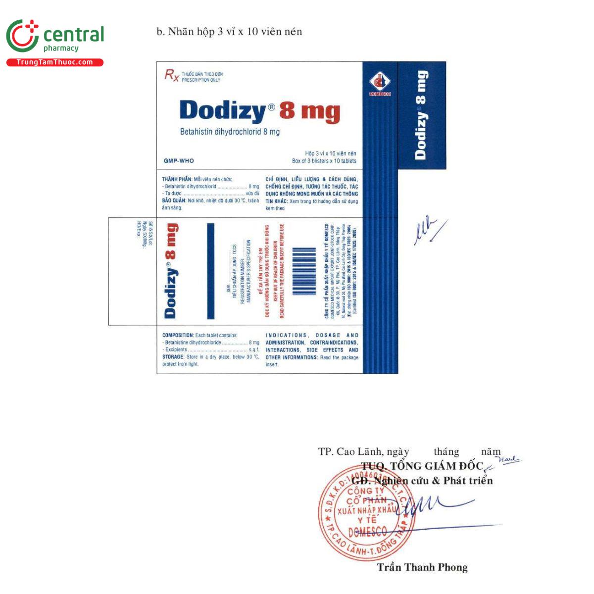 dodizy 8mg 5 E1277
