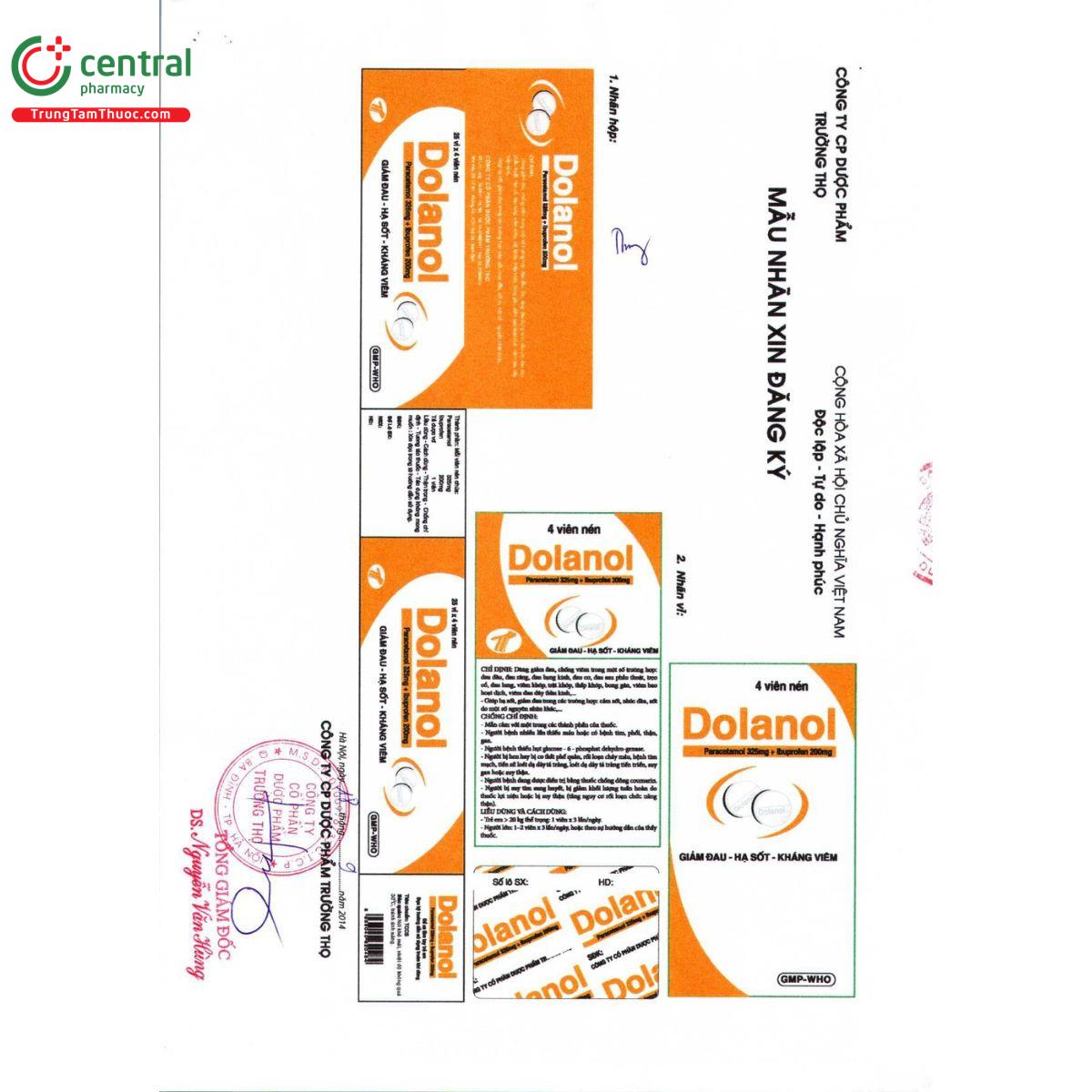 dolanol 325mg 200mg 9 U8531