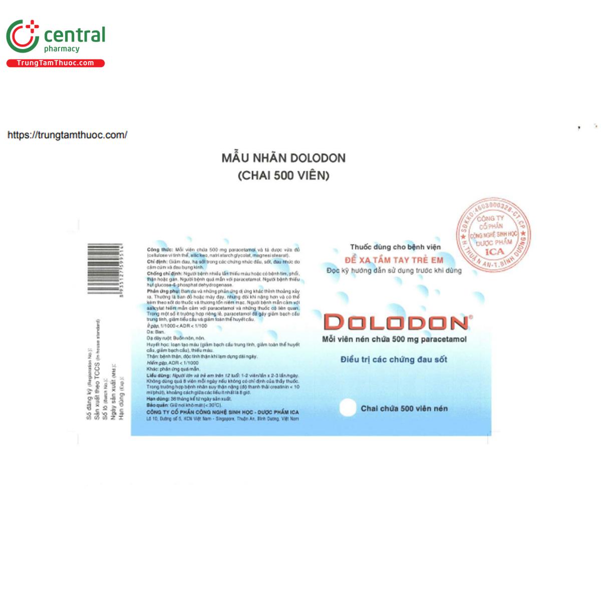 dolodon 500mg 5 K4338 dolodon 500mg 5 K4338