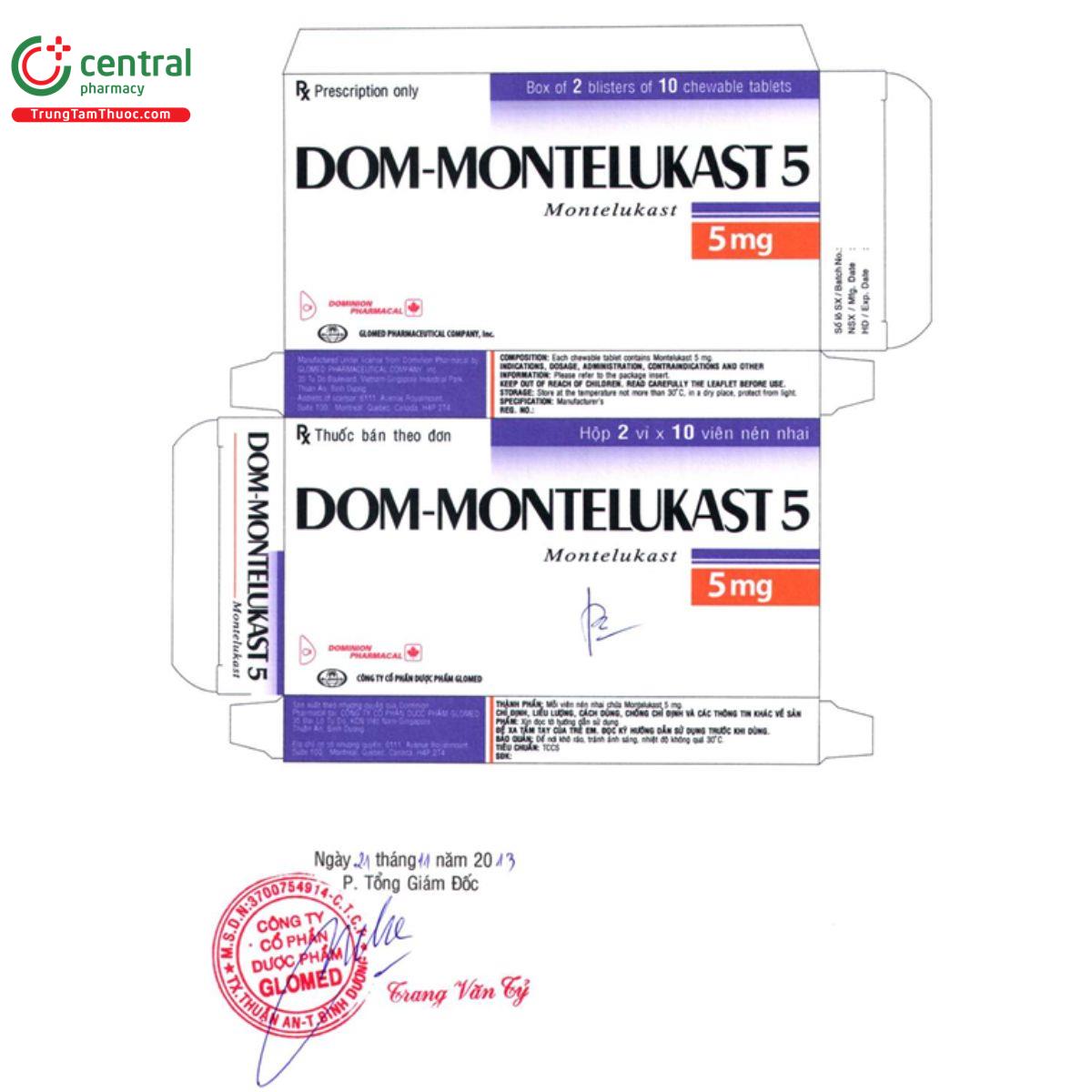 dom montelukast 5 3 E2772 dom montelukast 5 3 E2772
