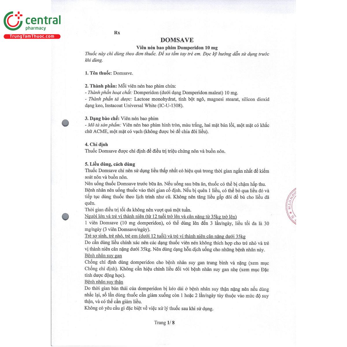 domsave 100mg 2 D1458