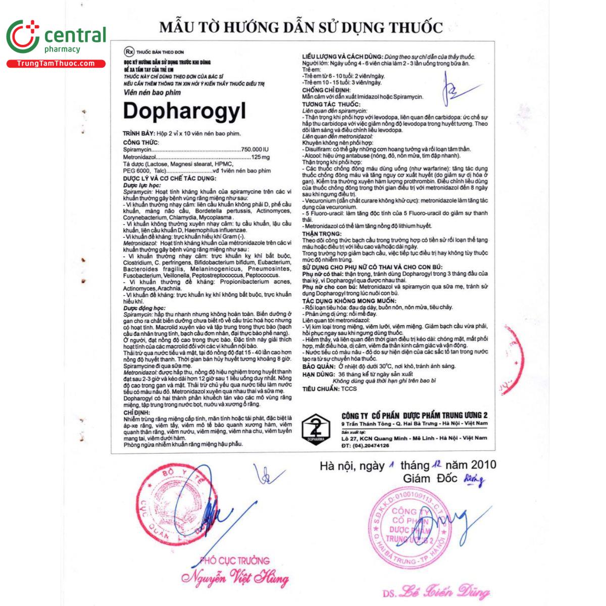 dopharogyl 750000iu125mg 4 H3213 dopharogyl 750000iu125mg 4 H3213