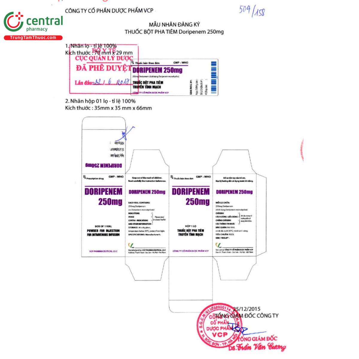 doripenem 250mg vcp 2 S7423 doripenem 250mg vcp 2 S7423