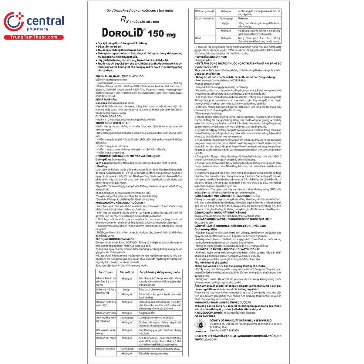 dorolid 150mg 8 H2377