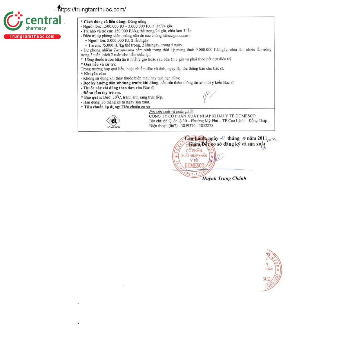 doropycin 750000 iu 7 N5825 doropycin 750000 iu 7 N5825