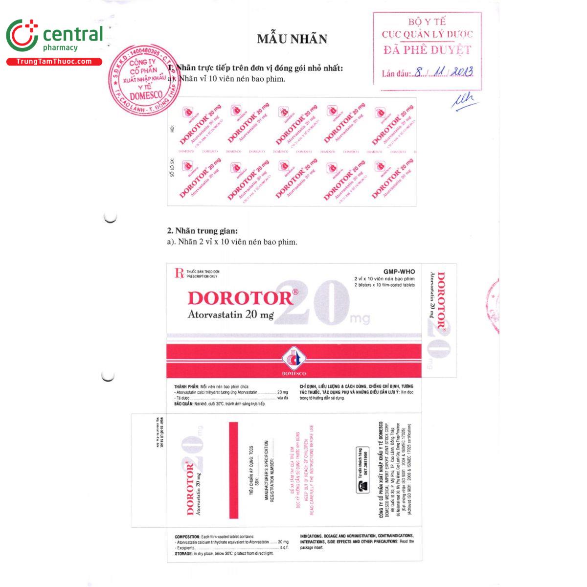 dorotor 20mg 5 J4768 dorotor 20mg 5 J4768