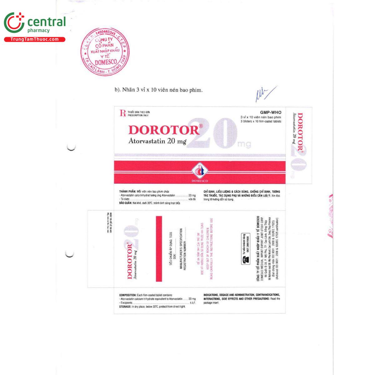 dorotor 20mg 6 G2770 dorotor 20mg 6 G2770