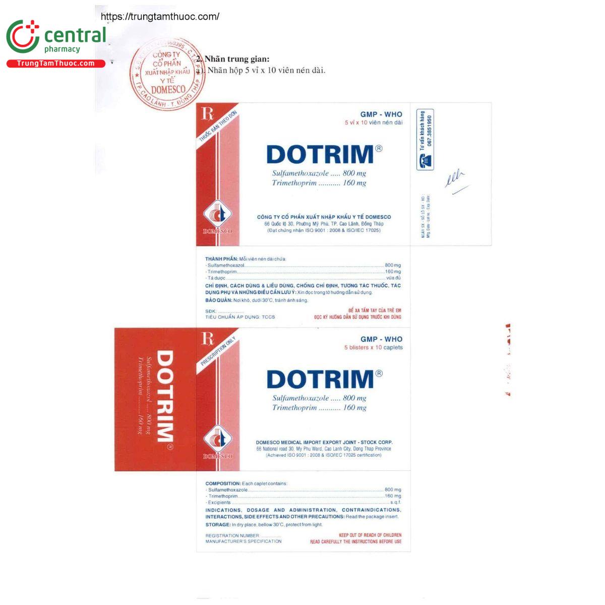 dotrim 800mg 160mg 6 U8025 dotrim 800mg 160mg 6 U8025