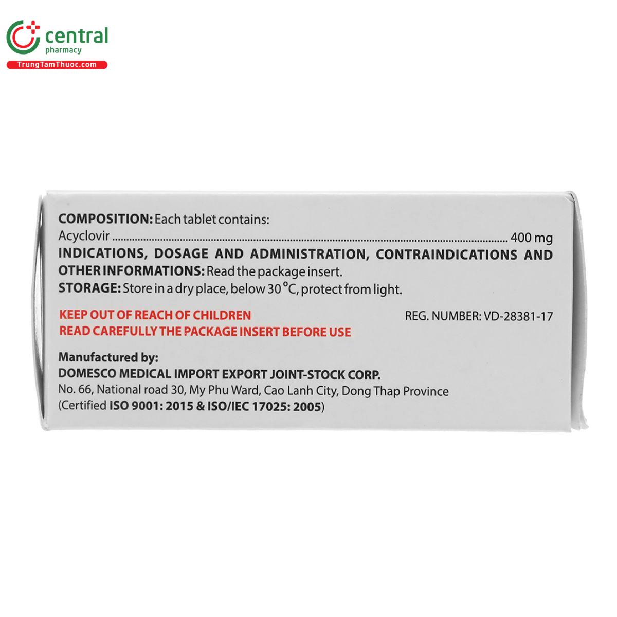 dovirex 400mg 5 A0107 dovirex 400mg 5 A0107