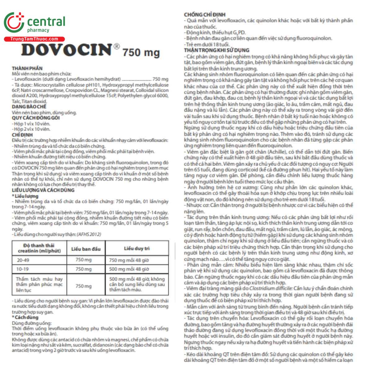 dovocin 750mg 9 B0034 dovocin 750mg 9 B0034