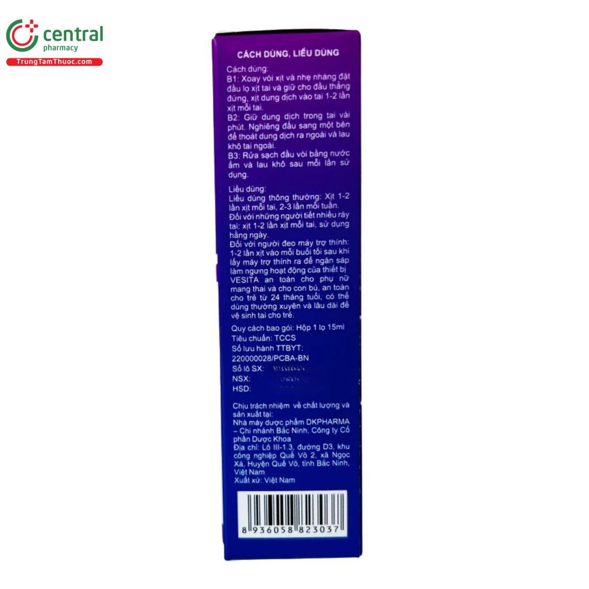 dung dich phun suong ve sinh tai vesita ear spray 5 H3010 dung dich phun suong ve sinh tai vesita ear spray 5 H3010