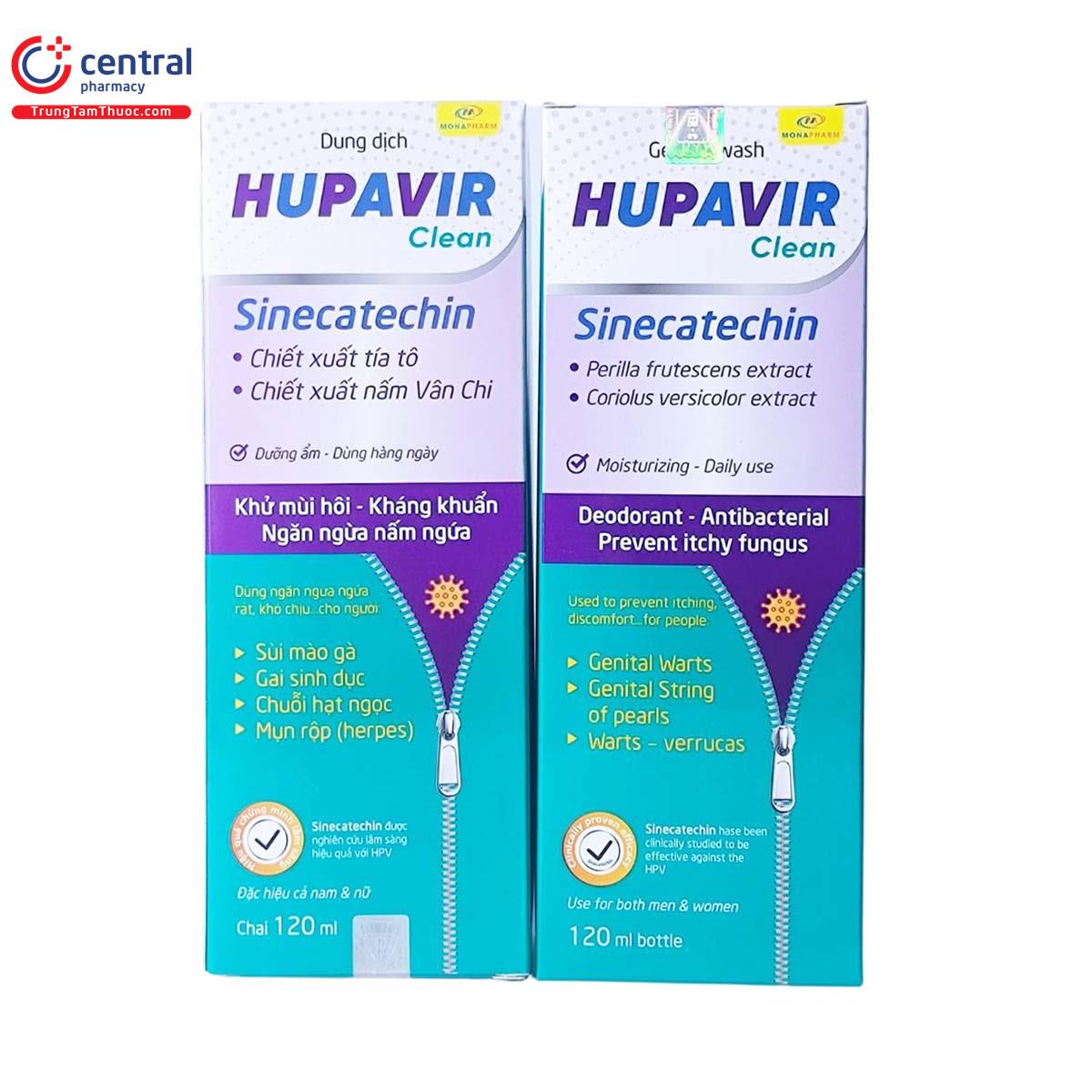 Dung Dịch Vệ Sinh Hupavir Clean Sinecatechin