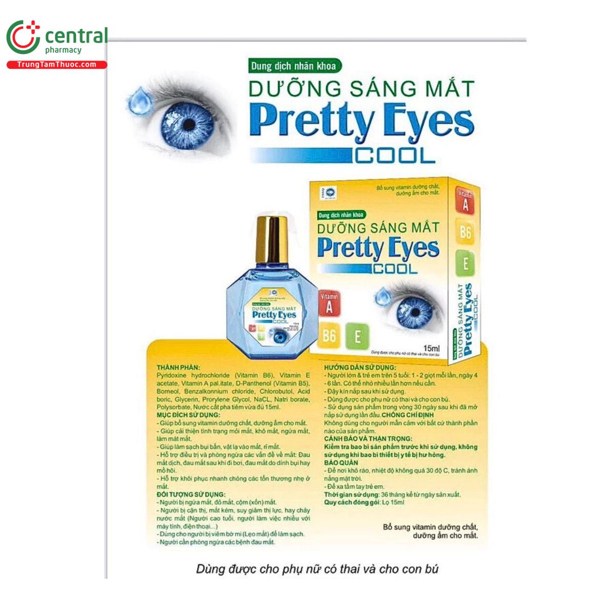 Dưỡng Sáng mắt Pretty Eyes Cool (màu vàng) 