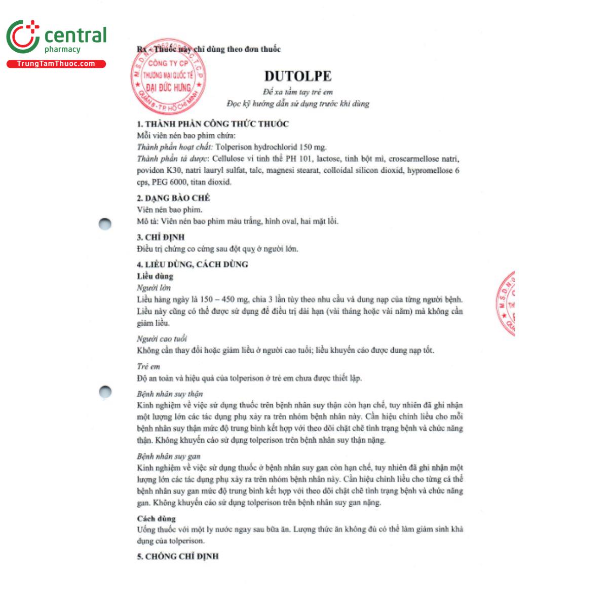 dutolpe 150mg 4 Q6212 dutolpe 150mg 4 Q6212
