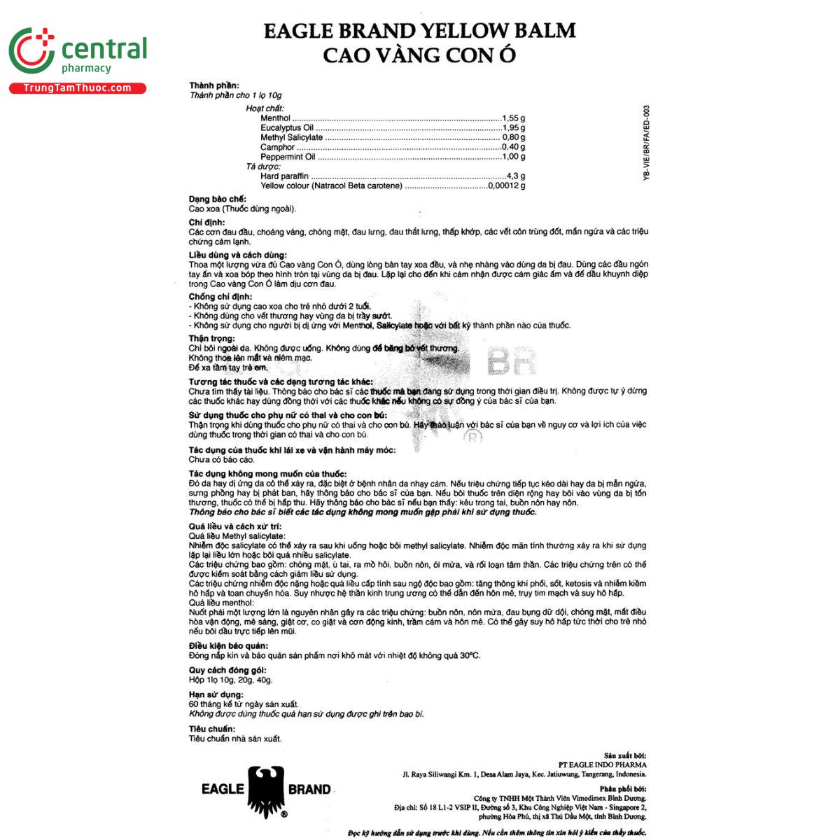 eagle brand yellow balm 8 V8540