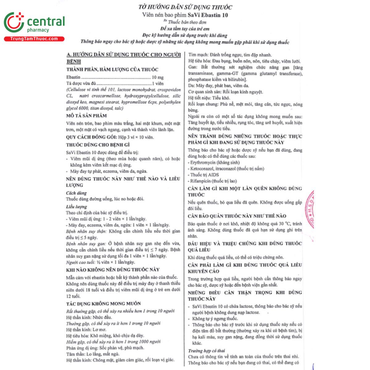 ebastin 10 3 V8375 ebastin 10 3 V8375