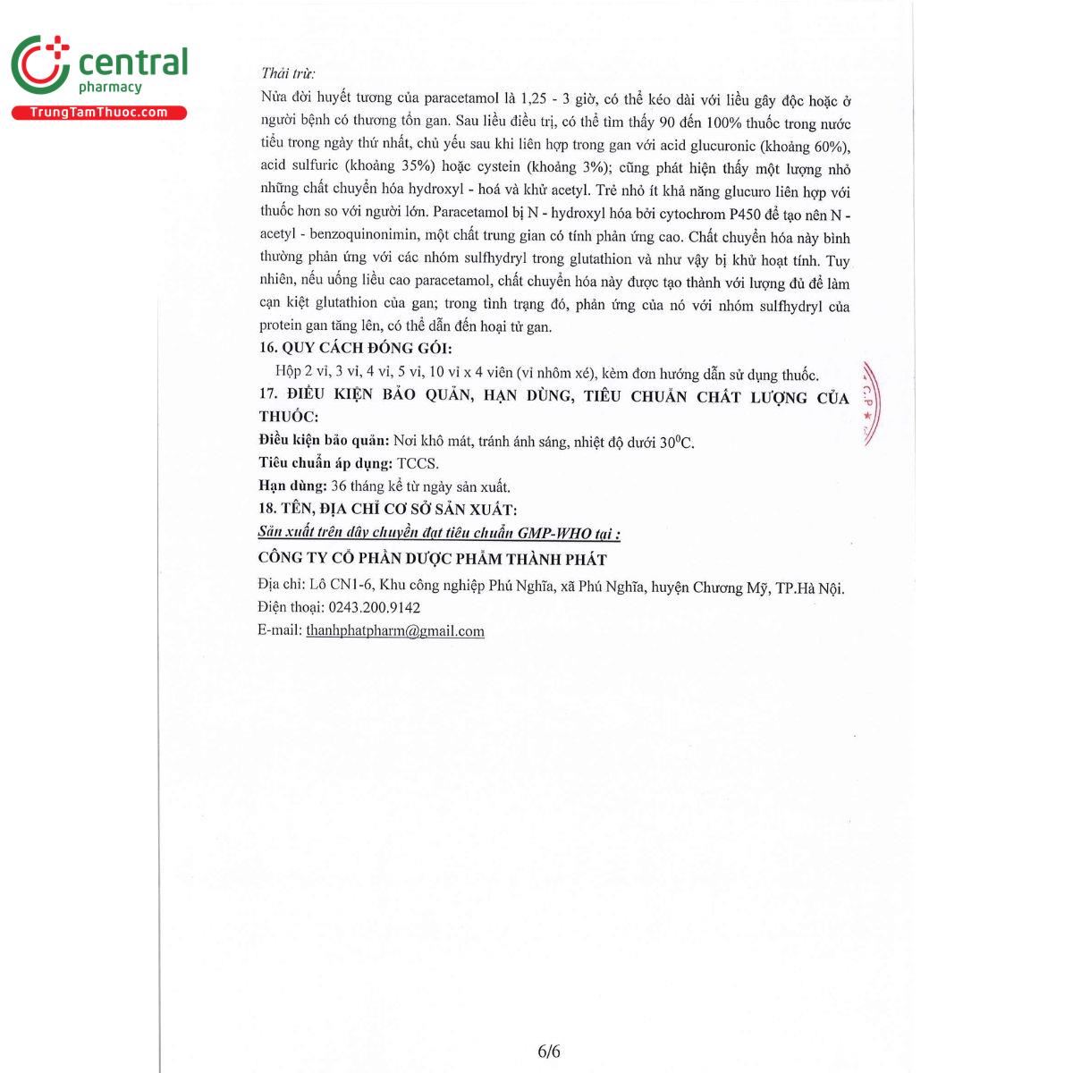 effe para tp 500mg 10 G2463