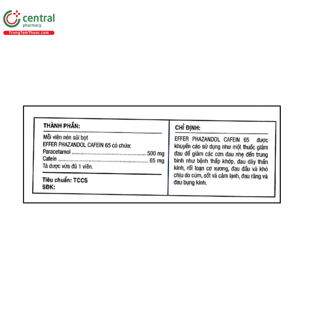 effer phazandol cafein 65 2 D1065