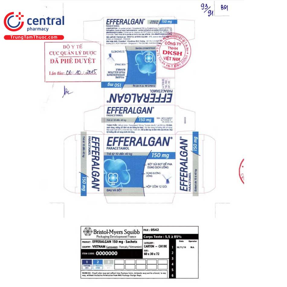 efferalgan 150 mg 1 H2656