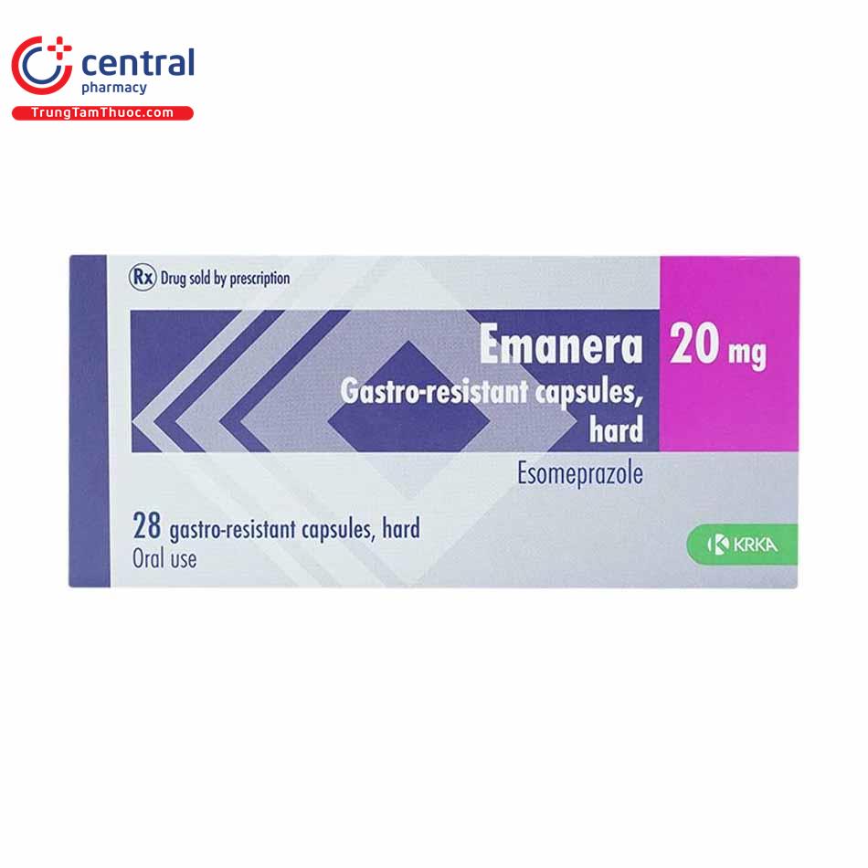 [CHÍNH HÃNG] Thuốc Emanera 20mg - Điều trị trào ngược dạ dày tá tràng