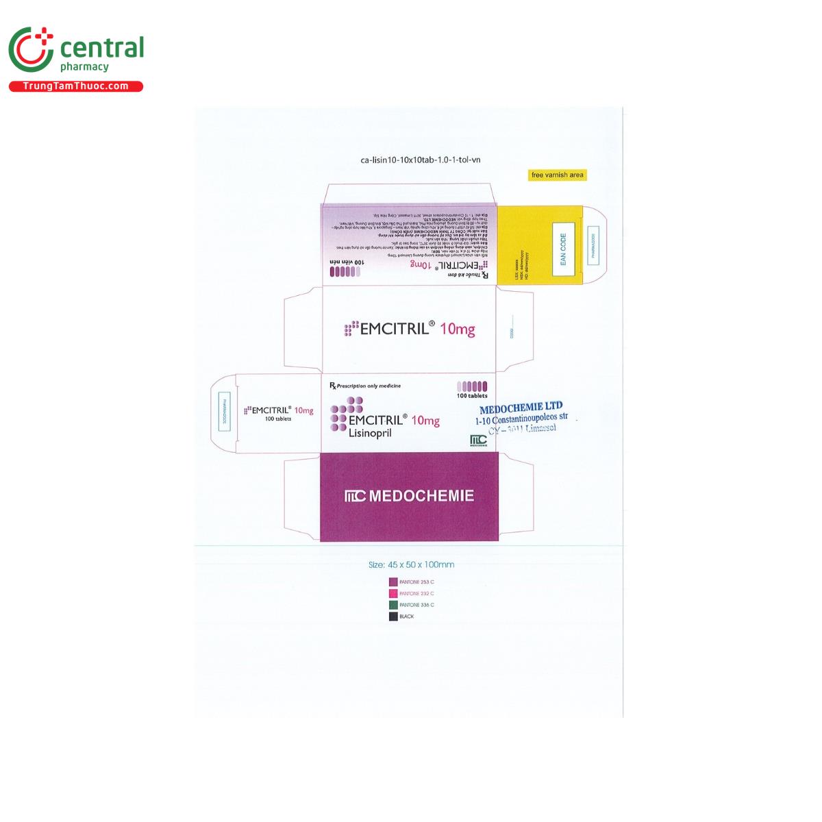 emcitril 10mg 4 C0566