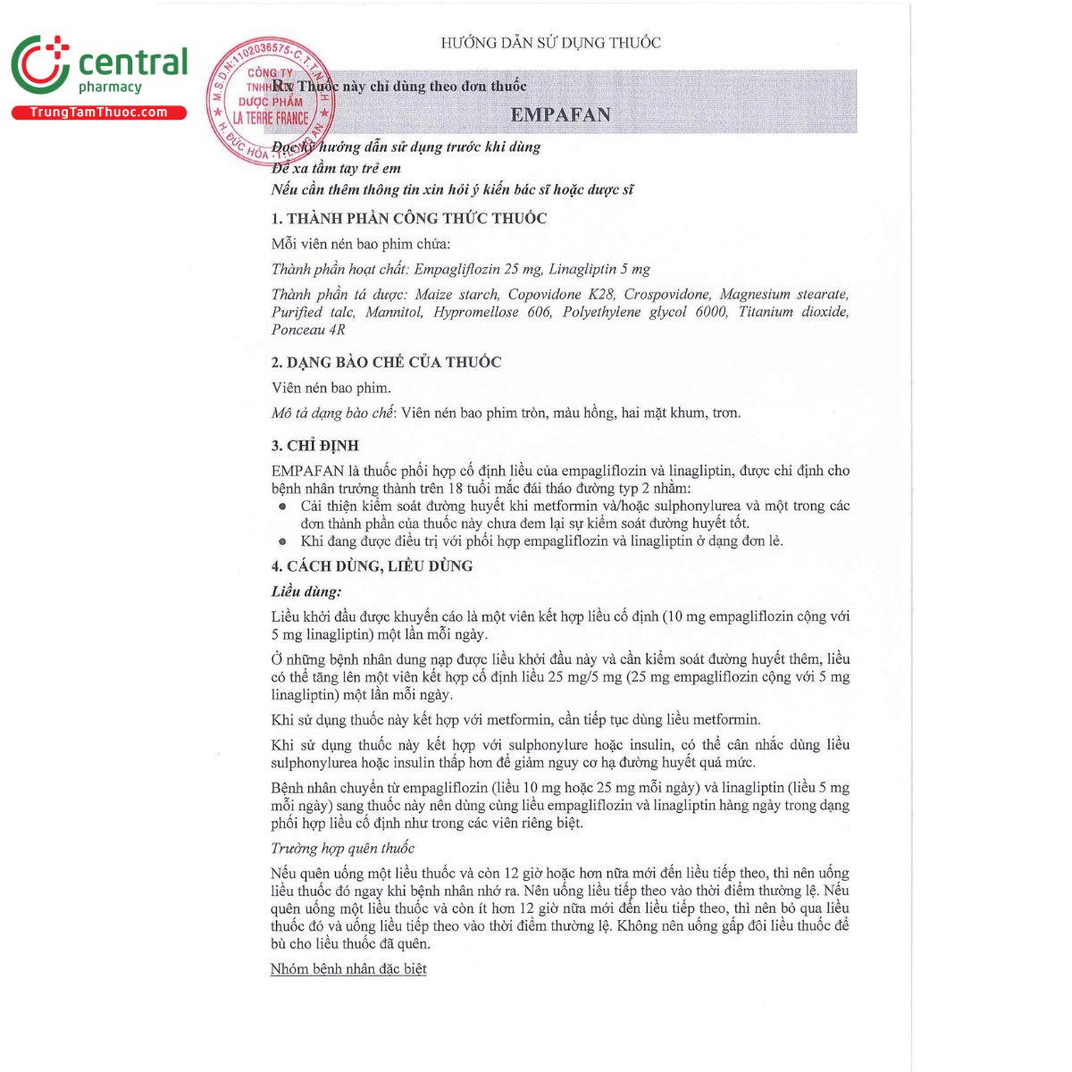 empafan 25 5mg 4 S7224