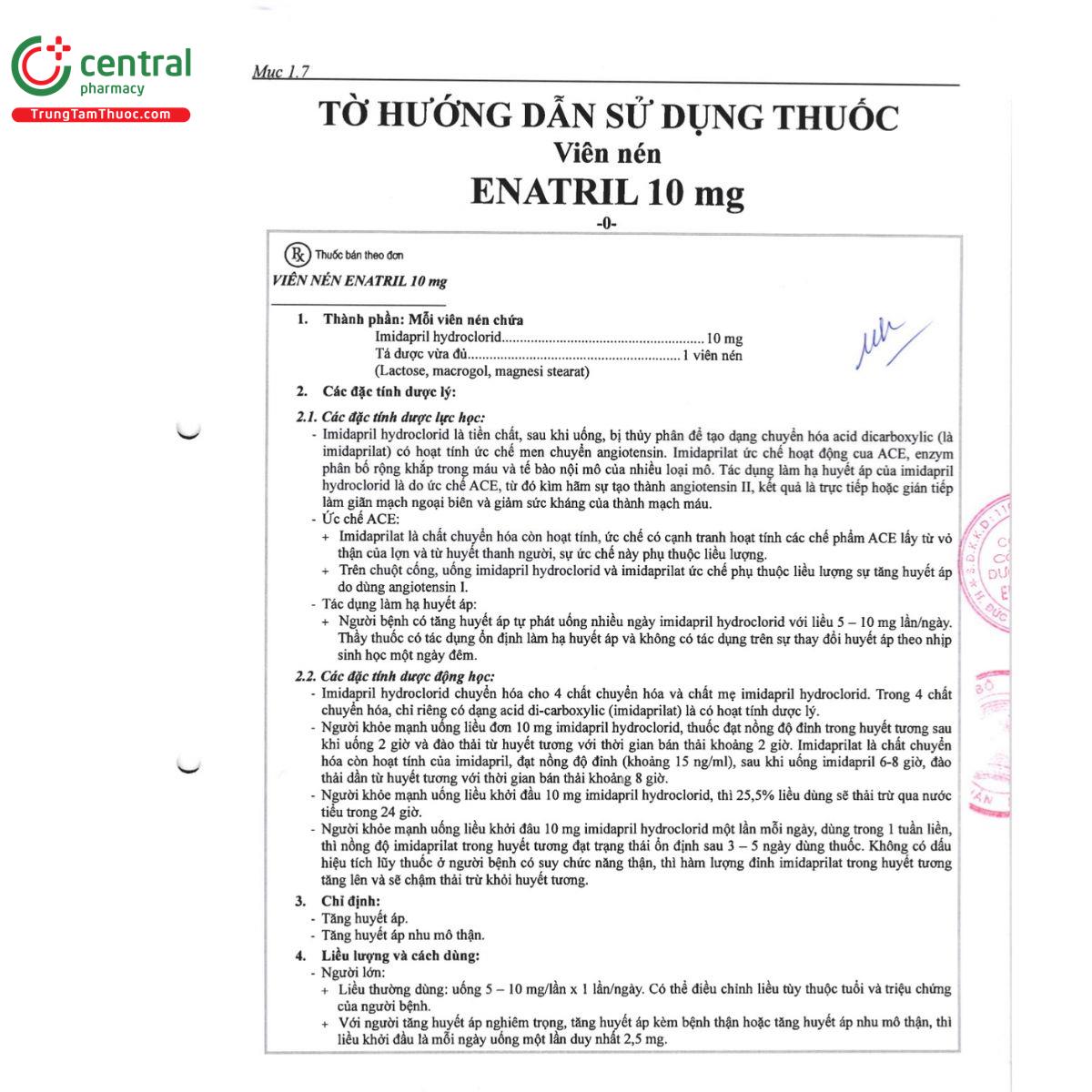 enatril 10mg 5 N5765 enatril 10mg 5 N5765