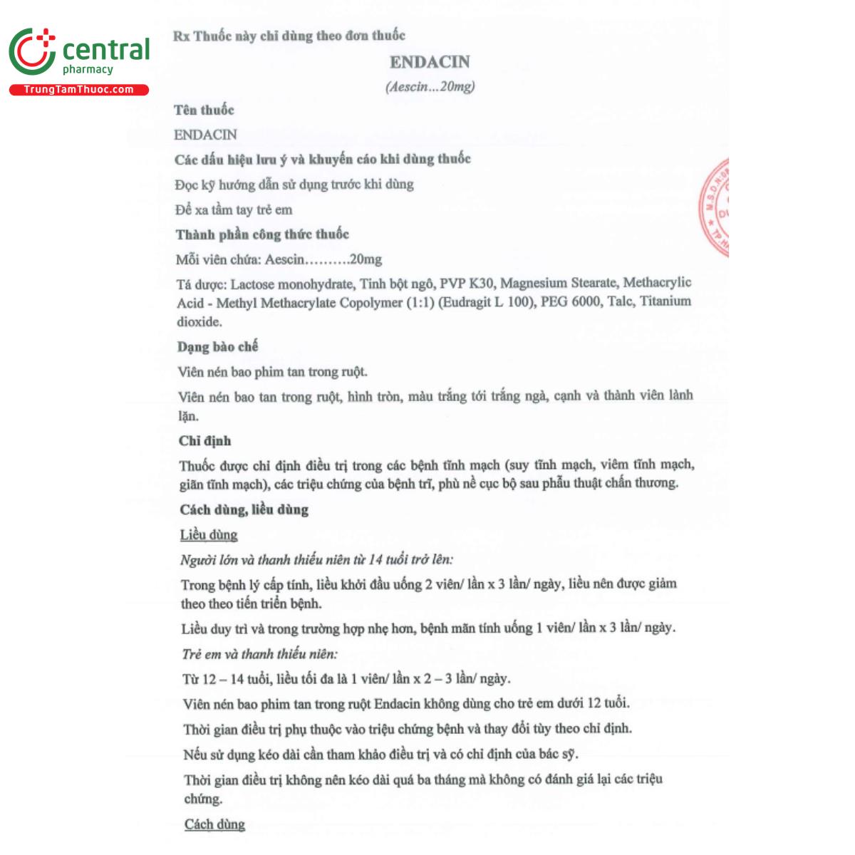 endacin 20mg 4 R7544