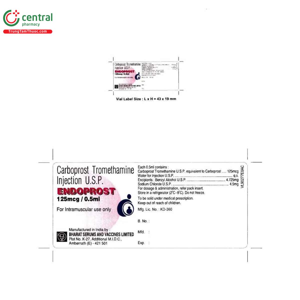 endoprost 125mcg05ml 6 P6152