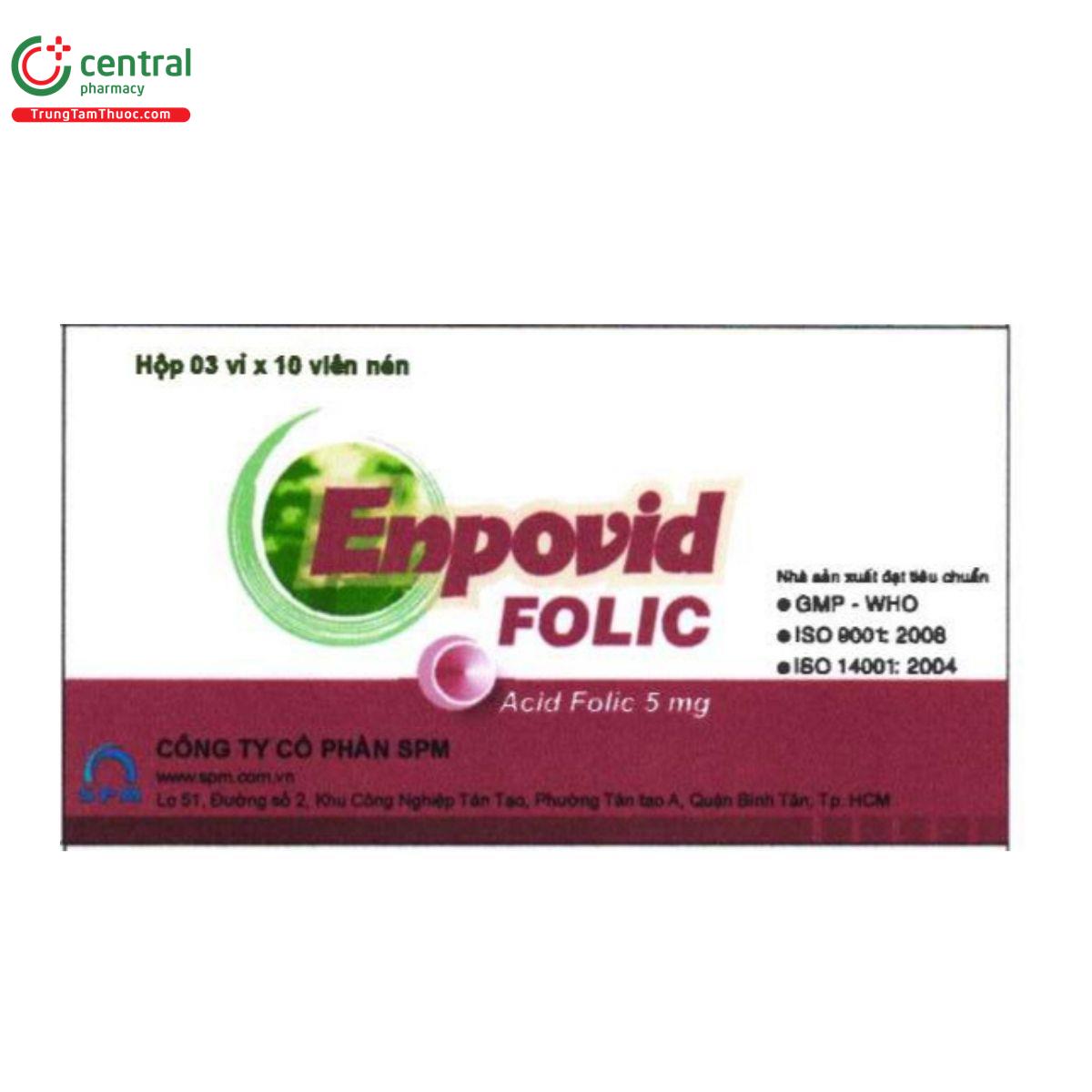 enpovid folic 5mg 1 A0038 enpovid folic 5mg 1 A0038