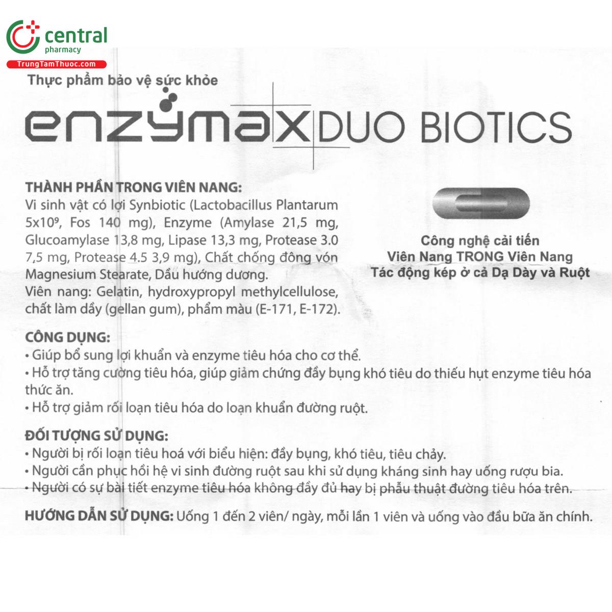 enzymax duo biotics 10 E1827