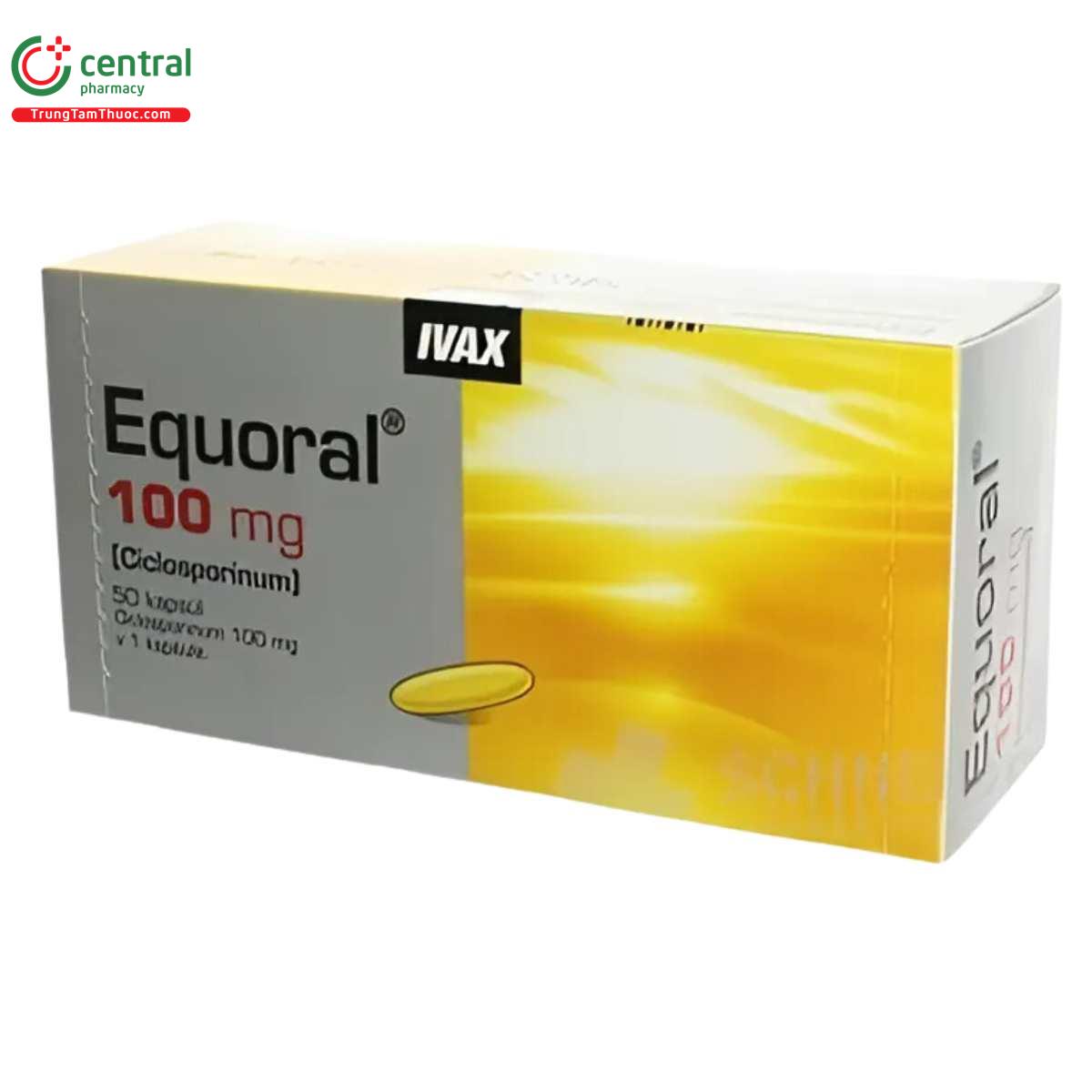 Thuốc Equoral 100mg phòng ngừa thải ghép trong ghép gan, tim, thận
