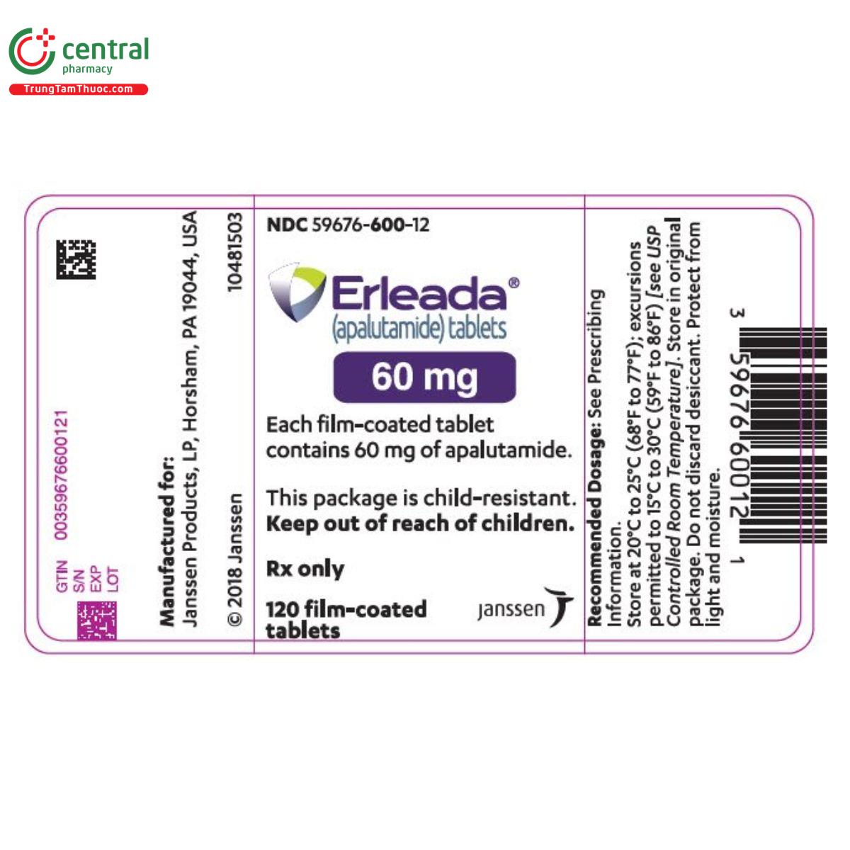 erleada 60mg 6 U8600