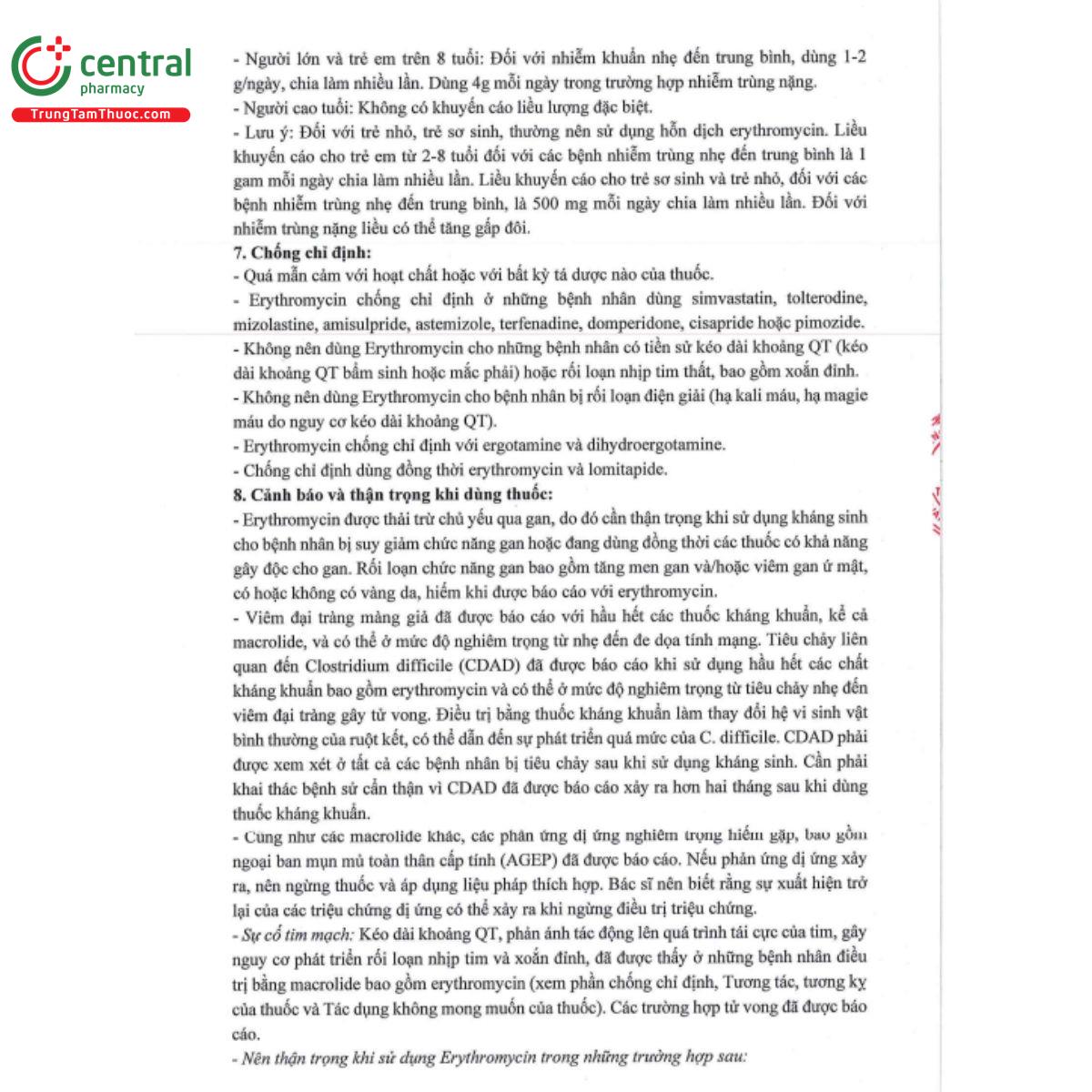 erycen 500mg 5 V8121