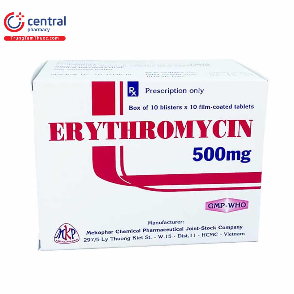 erythromycin 500mg mekophar 3a V8011