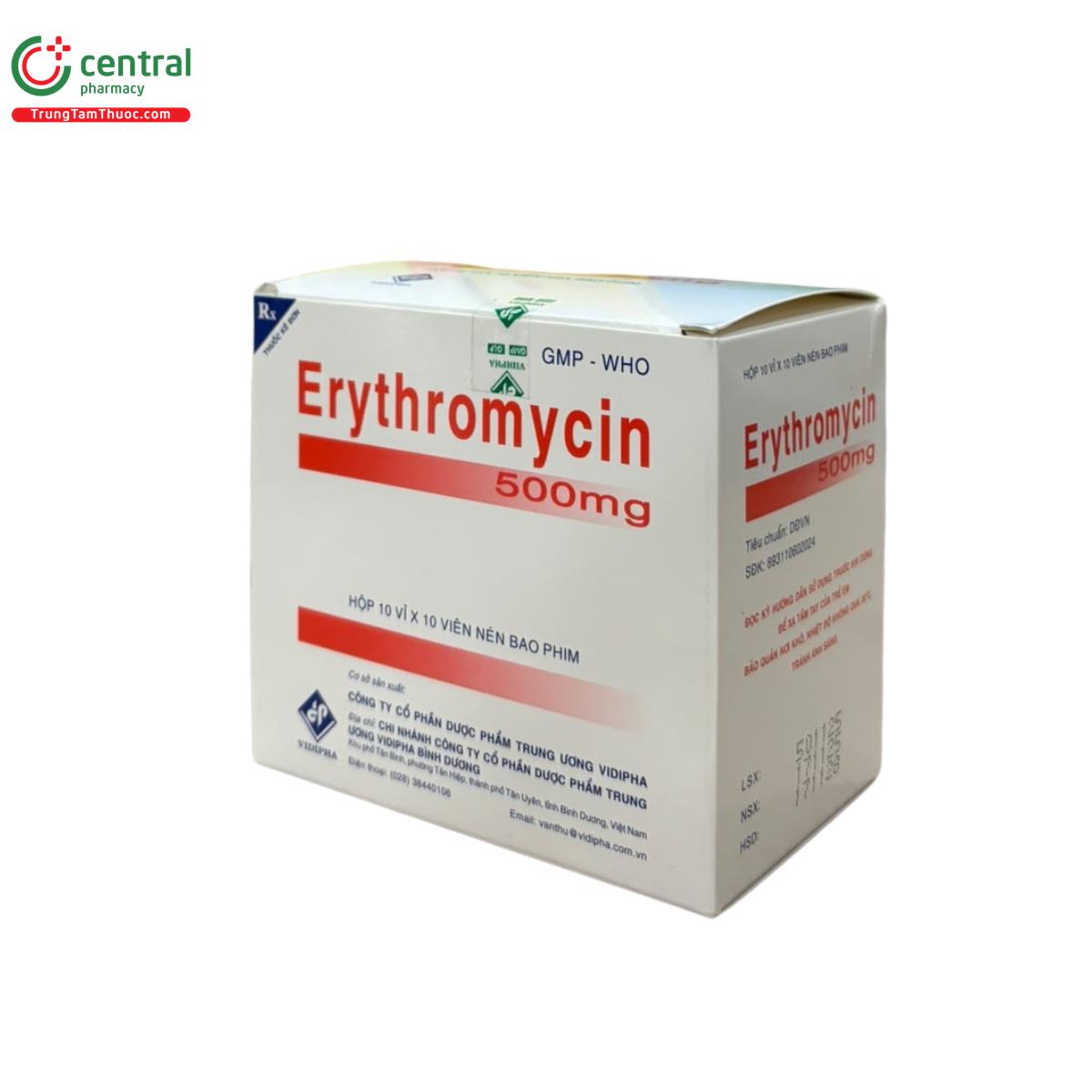erythromycin tab 500mg 3 C1232 erythromycin tab 500mg 3 C1232
