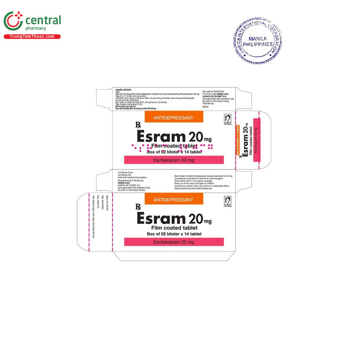 esram 20mg 2 Q6284 esram 20mg 2 Q6284