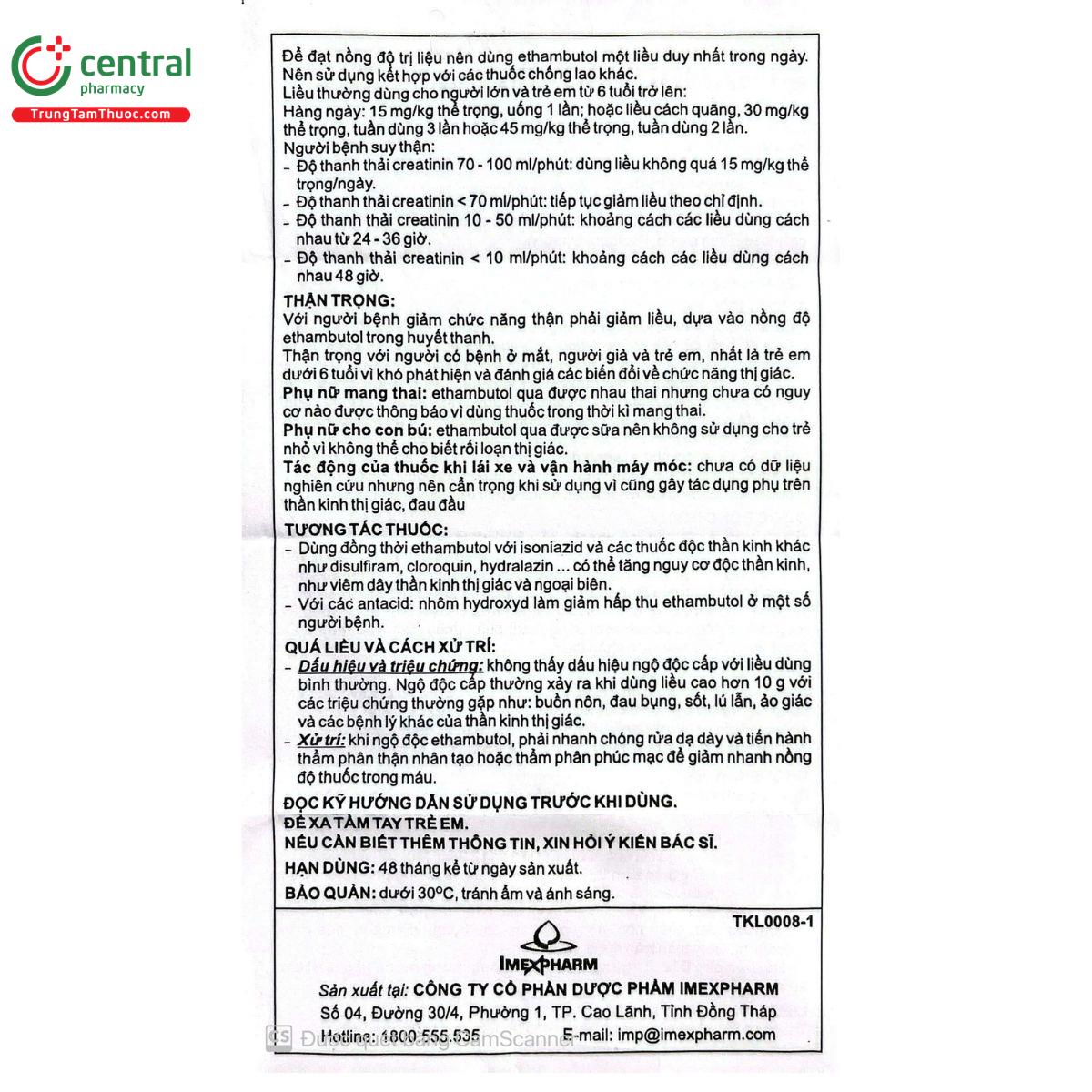 ethambutol 400mg imexpharm 11 B0151 ethambutol 400mg imexpharm 11 B0151