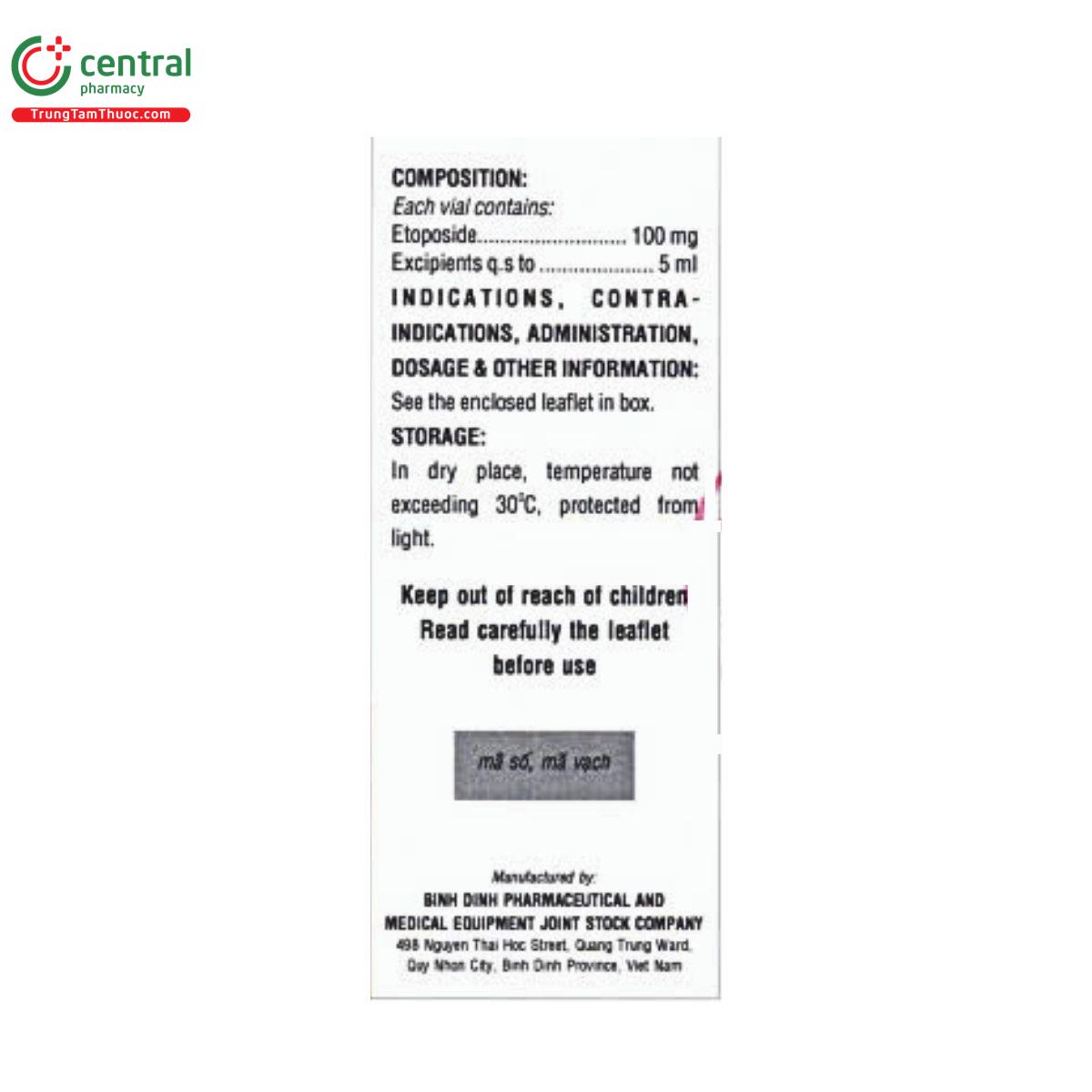 etoposid bidiphar 100mg 5ml 8 S7110