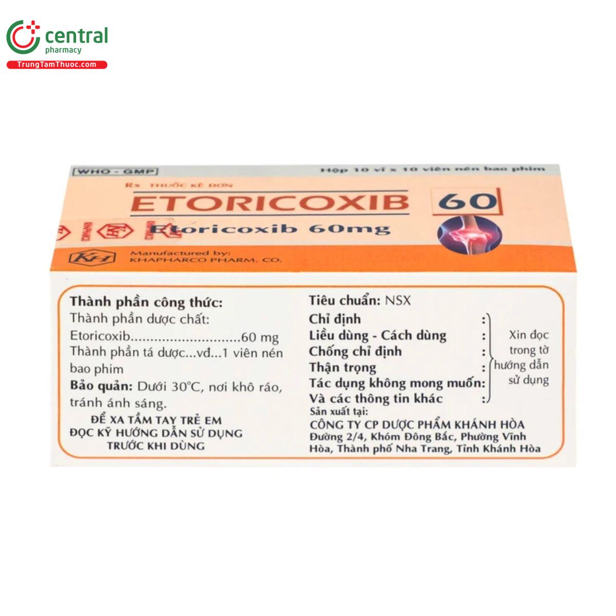 etoricoxib 60mg khapharco 4 Q6708